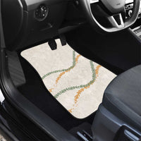 Aloha Lei Mikioi Car Mats Beige Polynesian Tribal Tatau Pattern