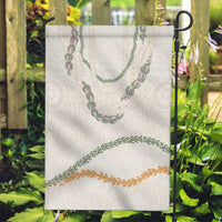 Aloha Lei Mikioi Garden Flag Beige Polynesian Tribal Tatau Pattern