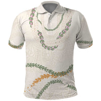 Aloha Lei Mikioi Polo Shirt Beige Polynesian Tribal Tatau Pattern LT9 Beige - Polynesian Pride