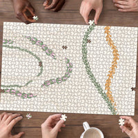 Aloha Lei Mikioi Puzzle Beige Polynesian Tribal Tatau Pattern - Polynesian Pride