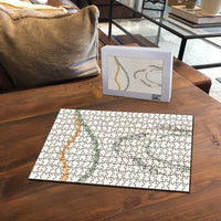 Aloha Lei Mikioi Puzzle Beige Polynesian Tribal Tatau Pattern - Polynesian Pride