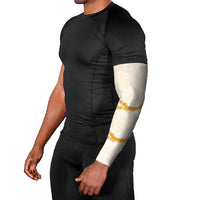 Aloha Lei Mikioi Arm Sleeves Gold Polynesian Tribal Tatau Pattern - Polynesian Pride