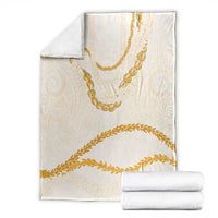 Aloha Lei Mikioi Blanket Gold Polynesian Tribal Tatau Pattern