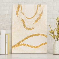 Aloha Lei Mikioi Canvas Wall Art Gold Polynesian Tribal Tatau Pattern