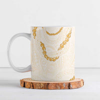 Aloha Lei Mikioi Ceramic Mug Gold Polynesian Tribal Tatau Pattern - Polynesian Pride