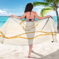 Aloha Lei Mikioi Sarong Gold Polynesian Tribal Tatau Pattern