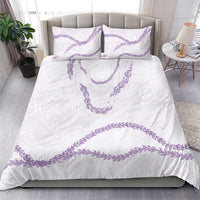 Aloha Lei Mikioi Bedding Set Purple Polynesian Tribal Tatau Pattern