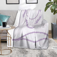 Aloha Lei Mikioi Blanket Purple Polynesian Tribal Tatau Pattern