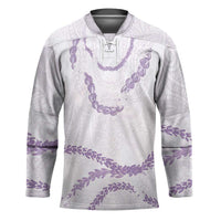 Aloha Lei Mikioi Hockey Jersey Purple Polynesian Tribal Tatau Pattern - Polynesian Pride
