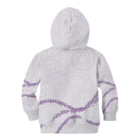 Aloha Lei Mikioi Kid Hoodie Purple Polynesian Tribal Tatau Pattern LT9 - Polynesian Pride