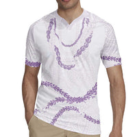 Aloha Lei Mikioi Rugby Jersey Purple Polynesian Tribal Tatau Pattern