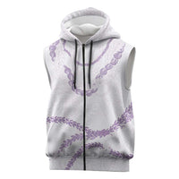 Aloha Lei Mikioi Sleeveless Zip Hoodie Purple Polynesian Tribal Tatau Pattern LT9 Purple - Polynesian Pride