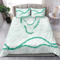 Aloha Lei Mikioi Bedding Set Sage Green Polynesian Tribal Tatau Pattern