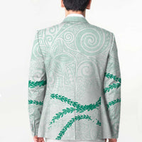 Aloha Lei Mikioi Blazer Sage Green Polynesian Tribal Tatau Pattern - Polynesian Pride