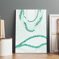 Aloha Lei Mikioi Canvas Wall Art Sage Green Polynesian Tribal Tatau Pattern