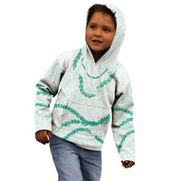 Aloha Lei Mikioi Kid Hoodie Sage Green Polynesian Tribal Tatau Pattern LT9 - Polynesian Pride
