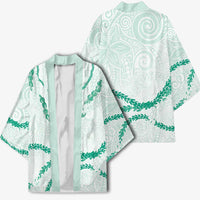 Aloha Lei Mikioi Kimono Sage Green Polynesian Tribal Tatau Pattern - Polynesian Pride