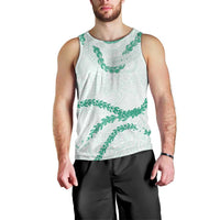 Aloha Lei Mikioi Men Tank Top Sage Green Polynesian Tribal Tatau Pattern