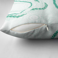 Aloha Lei Mikioi Pillow Cover Sage Green Polynesian Tribal Tatau Pattern - Polynesian Pride