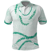 Aloha Lei Mikioi Polo Shirt Sage Green Polynesian Tribal Tatau Pattern LT9 Green - Polynesian Pride