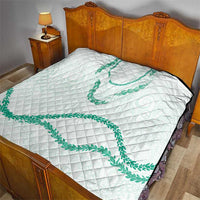 Aloha Lei Mikioi Quilt Sage Green Polynesian Tribal Tatau Pattern