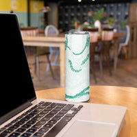 Aloha Lei Mikioi Skinny Tumbler Sage Green Polynesian Tribal Tatau Pattern LT9 - Polynesian Pride