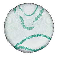 Aloha Lei Mikioi Spare Tire Cover Sage Green Polynesian Tribal Tatau Pattern