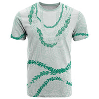 Aloha Lei Mikioi T Shirt Sage Green Polynesian Tribal Tatau Pattern