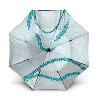 Aloha Lei Mikioi Umbrella Aloha Lei Mikioi LT9 One Size Folded 11.42 inch Opened Diameter 37.4 inch Teal - Polynesian Pride