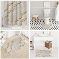 Aloha Pakalana and Puakenikeni Lei Bathroom Set Beige Hawaiian Pattern LT9 - Polynesian Pride
