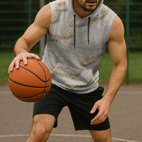 Aloha Pakalana and Puakenikeni Lei Sleeveless Hoodie Beige Hawaiian Pattern - Polynesian Pride