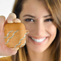 Aloha Pakalana and Puakenikeni Lei AirPods Case Gold Hawaiian Pattern LT9 Gold - Polynesian Pride