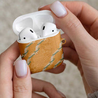 Aloha Pakalana and Puakenikeni Lei AirPods Case Gold Hawaiian Pattern LT9 - Polynesian Pride