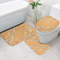 Aloha Pakalana and Puakenikeni Lei Bathroom Set Gold Hawaiian Pattern - Polynesian Pride