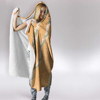 Aloha Pakalana and Puakenikeni Lei Hooded Blanket Gold Hawaiian Pattern LT9 - Polynesian Pride