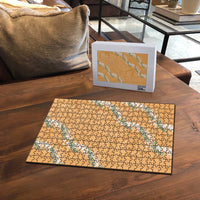 Aloha Pakalana and Puakenikeni Lei Puzzle Gold Hawaiian Pattern - Polynesian Pride