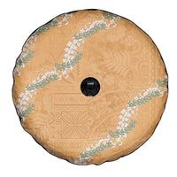 Aloha Pakalana and Puakenikeni Lei Spare Tire Cover Gold Hawaiian Pattern