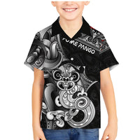 Personalised New Zealand Potae Pango Cricket Family Matching Mermaid Dress and Hawaiian Shirt Special Maori Hei Tiki Tribal Tattoo