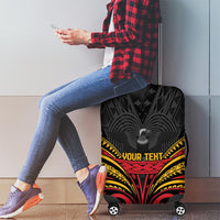 Custom Papua New Guinea Cricket Luggage Cover PNG Emblem Mix Polyneisan Pattern LT9 - Polynesian Pride