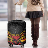 Custom Papua New Guinea Cricket Luggage Cover PNG Emblem Mix Polyneisan Pattern LT9 - Polynesian Pride