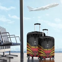 Custom Papua New Guinea Cricket Luggage Cover PNG Emblem Mix Polyneisan Pattern LT9 - Polynesian Pride