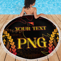 Custom Papua New Guinea Cricket Beach Blanket Go Barramundis