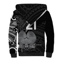 Custom Papua New Guinea Cricket Sherpa Hoodie Tribal Bird of Paradise Tattoo LT9 - Polynesian Pride