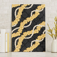 Aloha Melemele Hibiscus Pikake Lei Canvas Wall Art Hawaiian Quilt Pattern