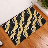 Aloha Melemele Hibiscus Pikake Lei Rubber Doormat Hawaiian Quilt Pattern