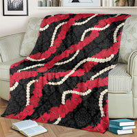 Aloha Ula'ula Hibiscus Pikake Lei Blanket Hawaiian Quilt Pattern