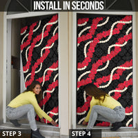 Aloha Ula'ula Hibiscus Pikake Lei Door Cover Hawaiian Quilt Pattern