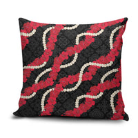 Aloha Ula'ula Hibiscus Pikake Lei Pillow Cover Hawaiian Quilt Pattern