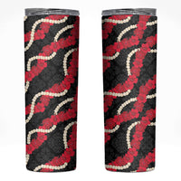 Aloha Ula'ula Hibiscus Pikake Lei Skinny Tumbler Hawaiian Quilt Pattern