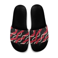 Aloha Ula'ula Hibiscus Pikake Lei Slide Sandals Hawaiian Quilt Pattern